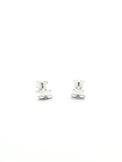 Some Sterling Silver Little Lotus Stud Earrings 859
