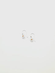 Some Sterling Silver Rose Gold Centre Daisy Hook Earrings 939