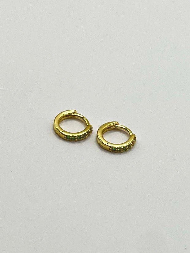 Some Sterling Silver Gold Huggie 9mm 948