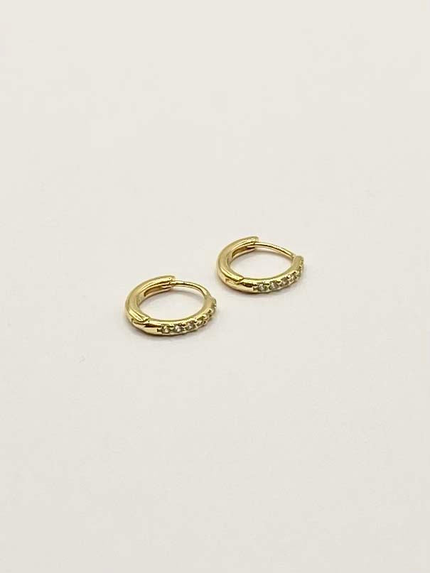 Some Sterling Silver Gold Huggie 9mm 948