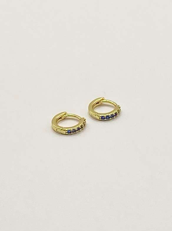 Some Sterling Silver Gold Huggie 9mm 948