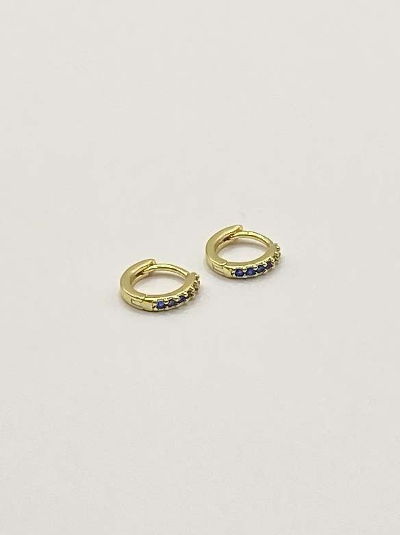 Some Sterling Silver Gold Huggie 9mm 948