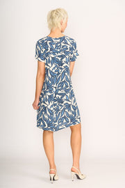 Foil Swing Back Dress in Botany TP14055