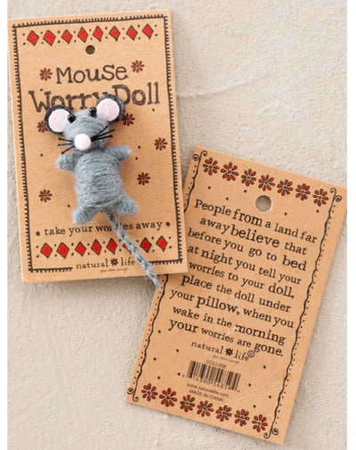 Natural Life Worry Doll Ash Mouse 026