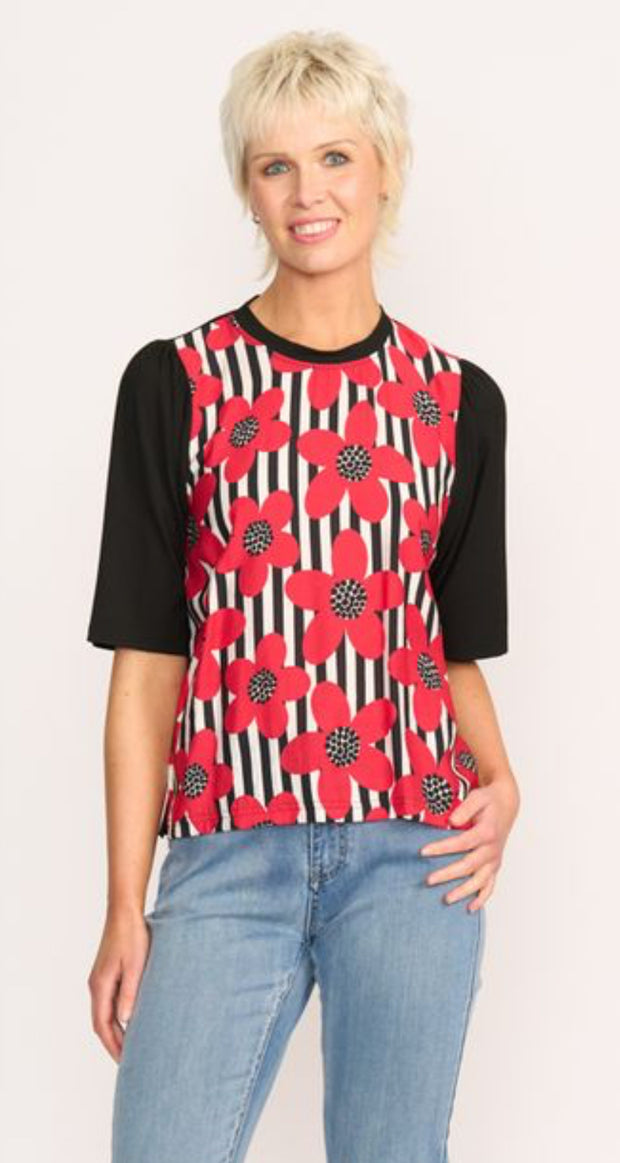 Memo Contrast Trim Top TP14300