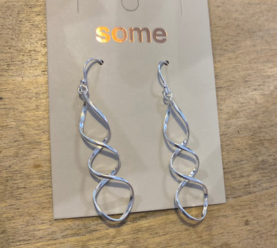 Some Sterling Silver Twirl Earrings MISC3