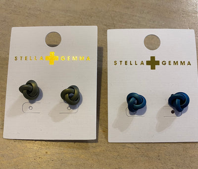 Stella and Gemma Earrings Woven Triangle 8498 8499