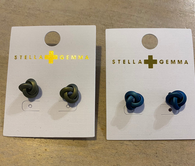 Stella and Gemma Earrings Woven Triangle 8498 8499