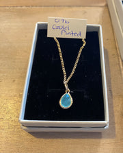 Some 18k French Gold Plated Glacier Necklace 076