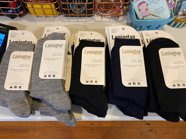 Lamington Merino Wool Plain Crew Socks | Woman + Man