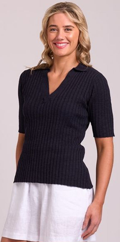 Foil In the Club Sweater in Navy TP13625