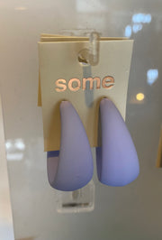 Some Large Purple Hoop Earrings