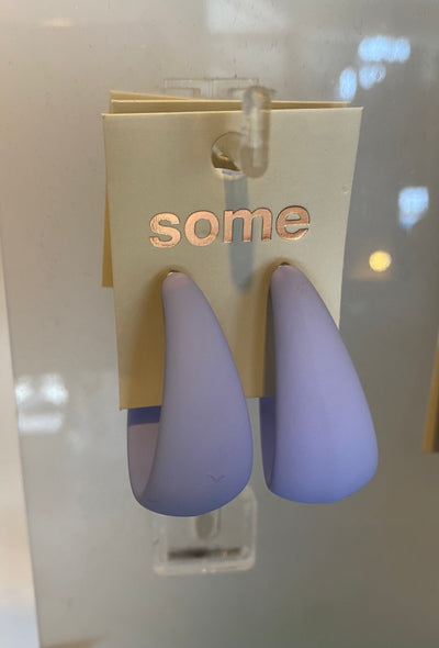 Some Large Purple Hoop Earrings