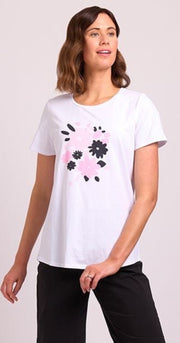 Preen Pink/Navy Floral Tee Swing Fit  TP9754P