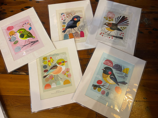 Image Vault Small Birds Of NZ Pre-Matted Mini Print Ellen Giggenbach