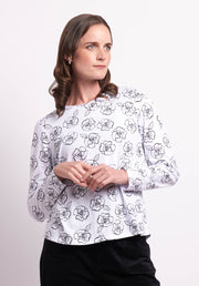 Foil Floral Long Sleeve T-Shirt TP13903