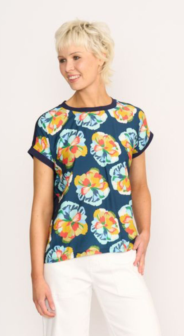 Memo Contrast Trim Top TP14300