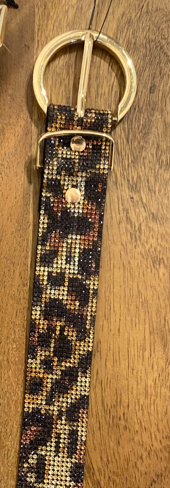 Antler Leopard Rhinestone Belt LRB