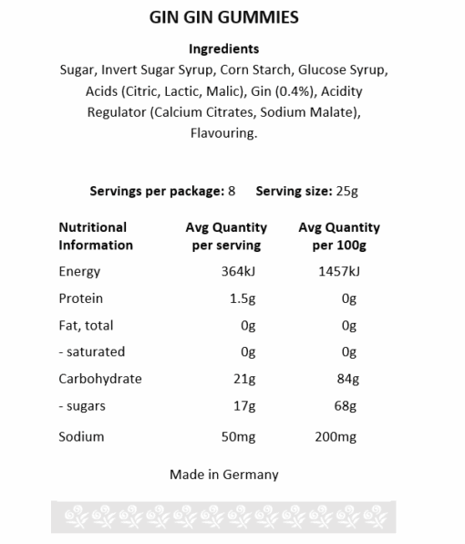 Tipsy Treats Gin Gin Jar Gummies 200g