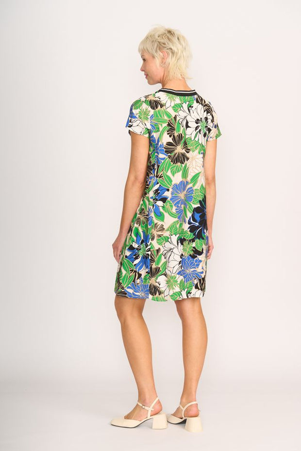 Foil Floral Delight A Line Dress TP14599