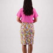 Vassalli 372AV Bloom Printed Lightweight Skirt With Centre Back Vent