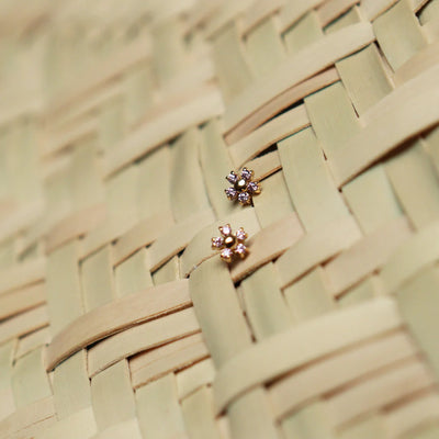 Little Taonga Manuka Gemstone Stud Earrings Gold Plated SGG1
