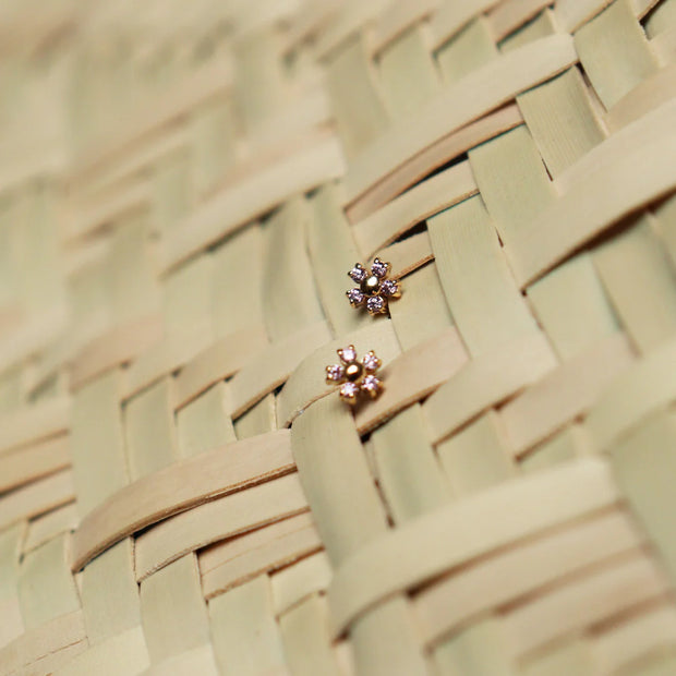 Little Taonga Manuka Gemstone Stud Earrings Gold Plated SGG1