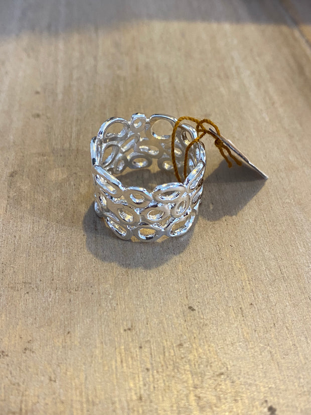 Some Sterling Silver Pebble Band Ring