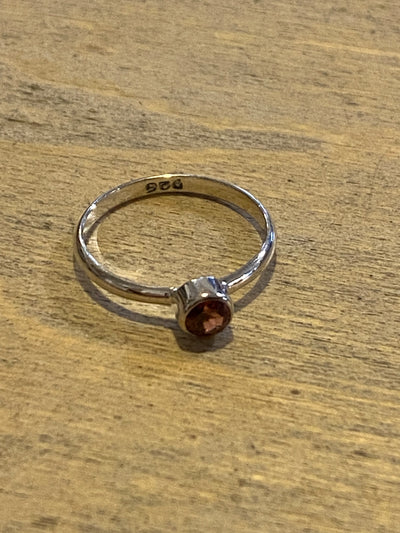 Some Sterling Silver Ring with Red Stone 296