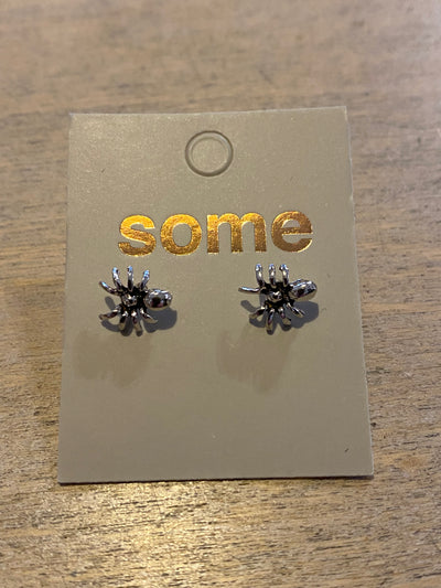 Some Sterling Silver Spider Stud Earrings 691