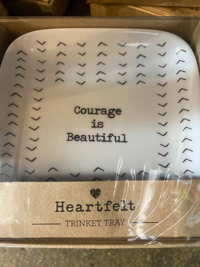 Heartfelt Trinket Tray Courage is Beautiful 6094