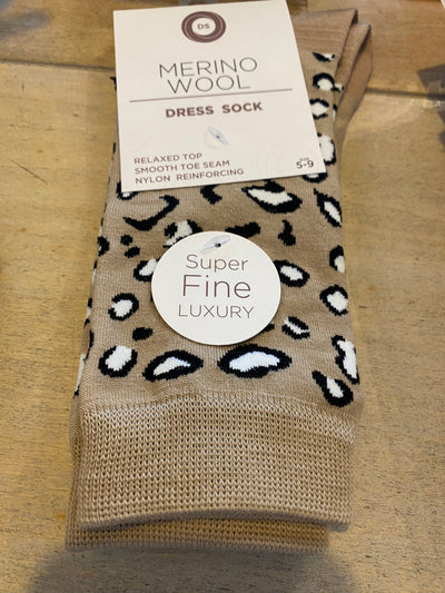 DS Merino Crew Socks Animal Print 960318