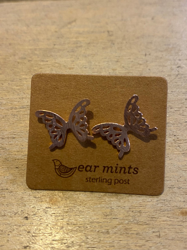Ear Mints Filigree Butterfly Post Earrings 2505