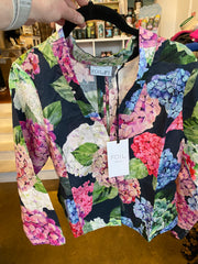 Foil Hydrangea Gather Together Linen Jacket TP14652