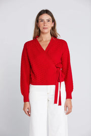 Thing Thing Wrapt Cardigan in Sizzling Scarlet 2390 03