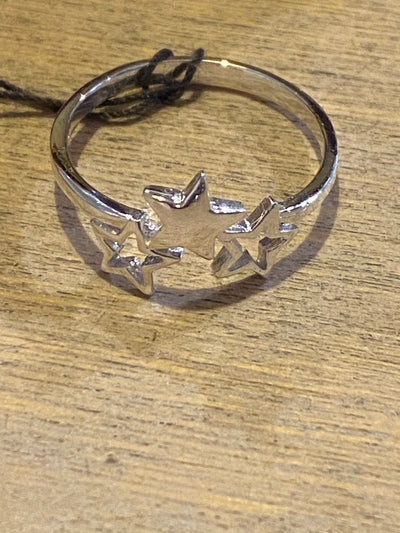 Some Sterling Silver 3 Star Ring 348