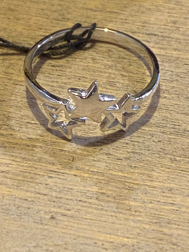 Some Sterling Silver 3 Star Ring 348
