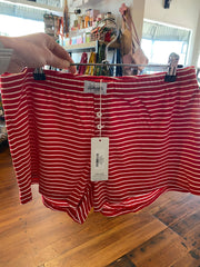 The Goodnight Society Jersey Boxers in Cherry Stripe 138 07