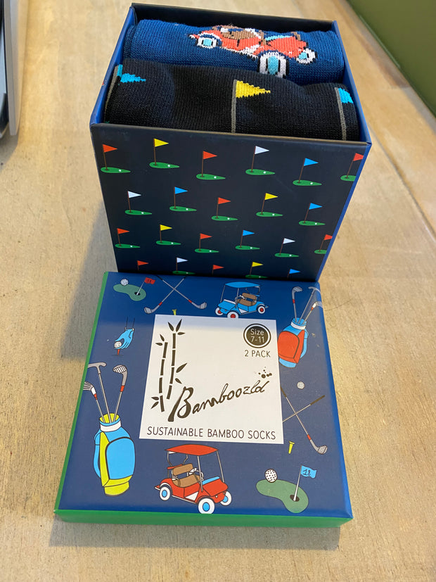 Bamboozld Mulligan Golf Men's 2 Pack Gift Box Socks