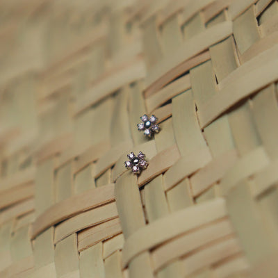 Little Taonga Manuka Gem Stone Stud Earrings Sterling Silver SGS1