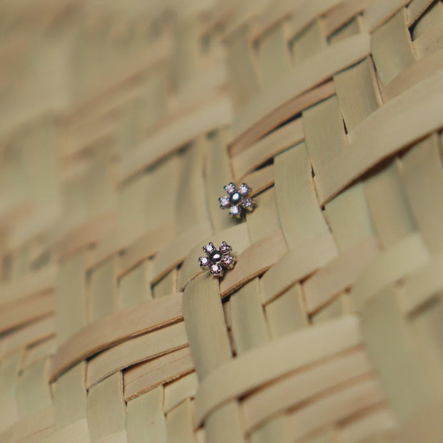Little Taonga Manuka Gem Stone Stud Earrings Sterling Silver SGS1