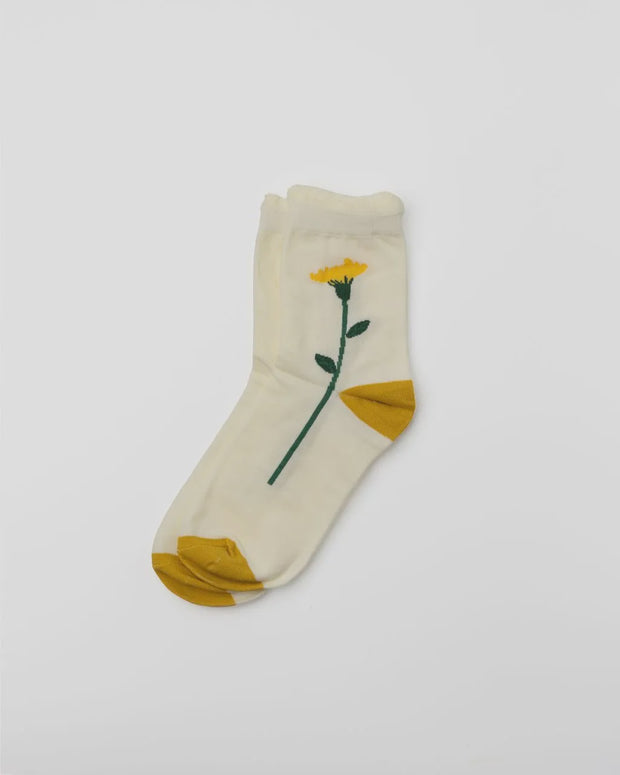Stilen Georgie Socks Yellow Flowers