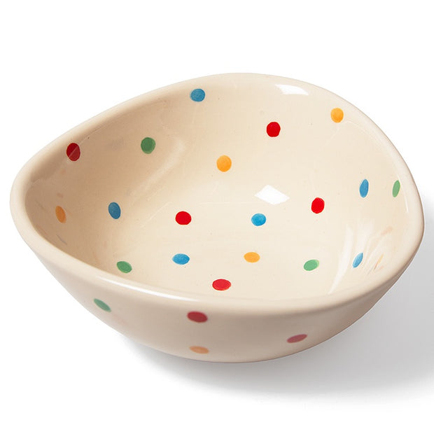 Trade Aid Polka dot triangle bowl 4048