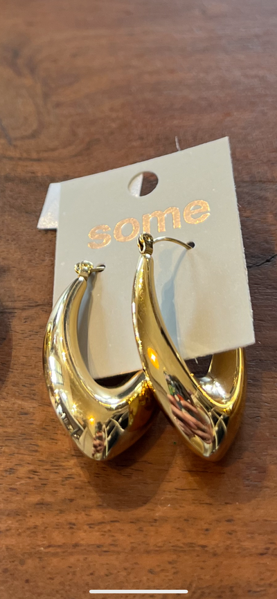 Some 18k Gold Plate Hoop Earrings 585