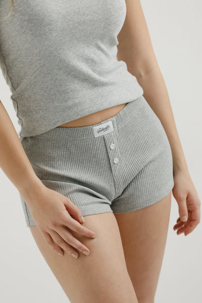 The Goodnight Society Jersey Boxers Charcoal Marle 138 07