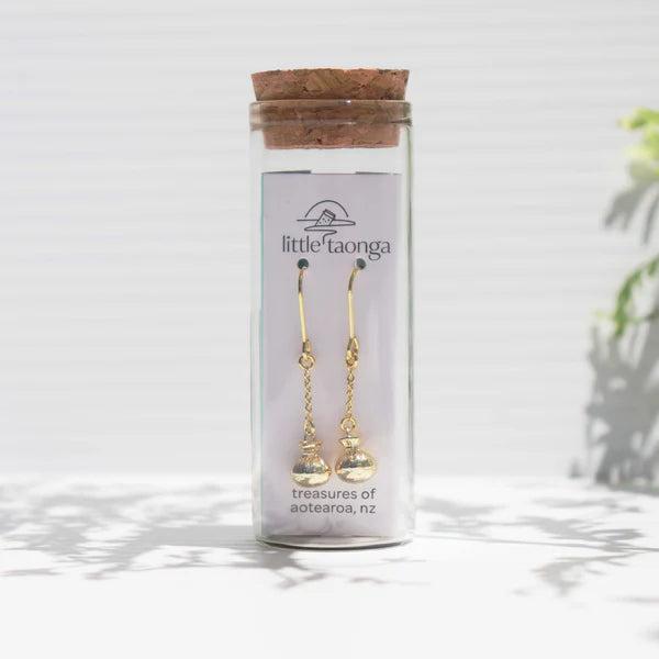 Little Taonga Poi Pendant Earrings
