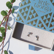 Little Taonga  Dolphin Petite Studs Silver