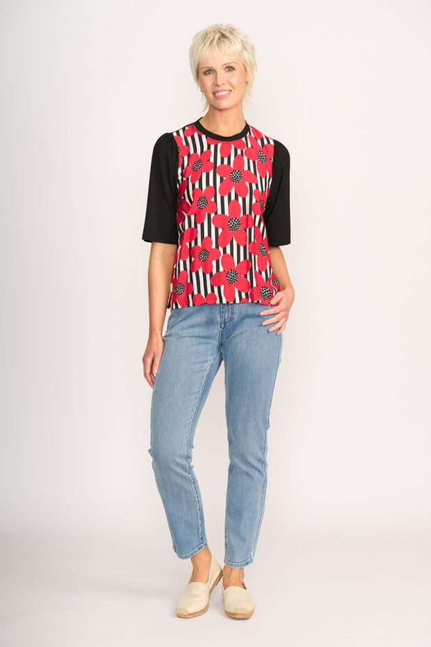 Memo Contrast Trim Top TP14300
