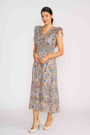 Foil Best Odds Dress in Denim Floral TP14671