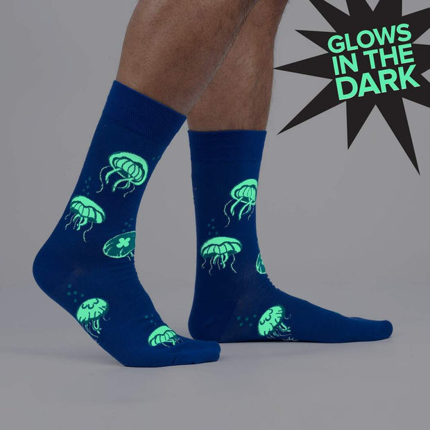 Sock It To Me 549 Nice To Sea You Glow In The Dark Men's/Larger Size Crew Sock